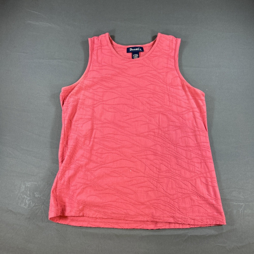 pink sleeveless tank top by Denim & Co Large